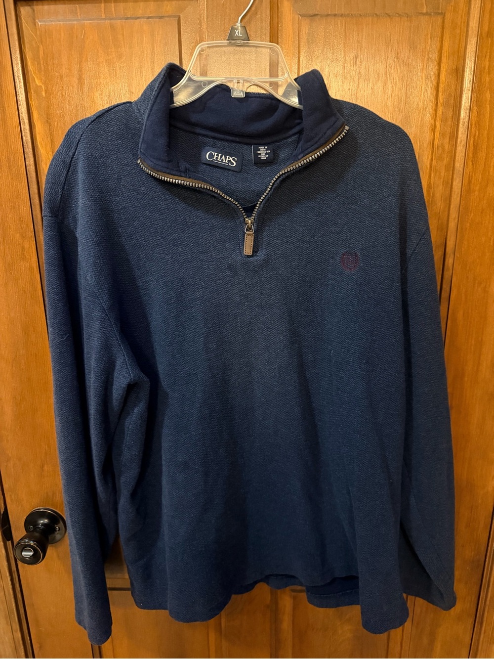 Chaps Men's Navy Blue Quarter Zip Up